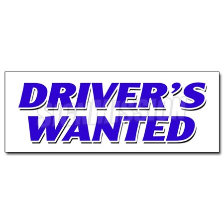 Amistad 12 in. Drivers Wanted Decal Sticker - Cdl Taxi Limousine Bus Truck Delivery AM3921615